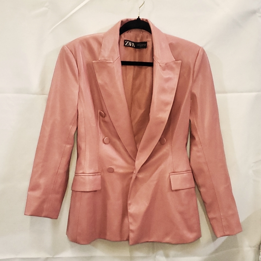 Faux leather suit jacket S. Pink'sh